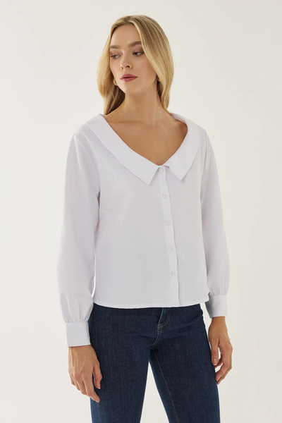 Hiccup Πουκάμισο με λεπτομέρεια με ίσιο κομμένο γιακά