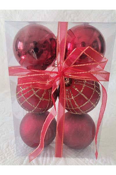 İ&DBABY Christmas Tree Decorations - 6 cm Diameter Balls 6 Pieces