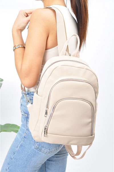 Uniquetrenders Rucsac unisex impermeabil din piele artificială din satin pentru utilizare zilnică