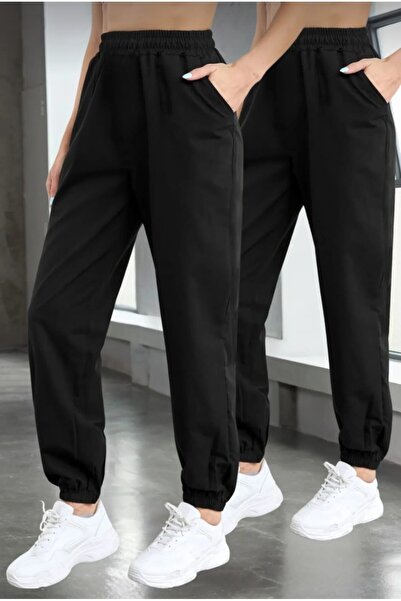 UYN SPORT Μαύρη Unisex Jogger Χειμερινή Βαμβακερή Φόρμα