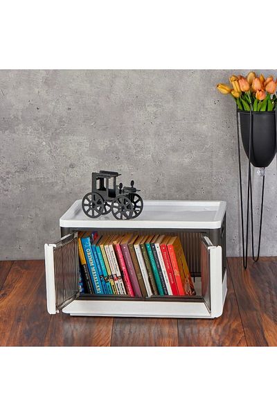 Ethab Ticaret Double Door Organizer Plastic Shelf-Anthracite Width:48.5 cm Length:30 cm Height: 28.5 cm
