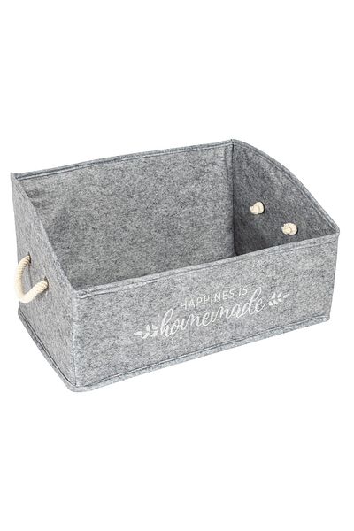 Ethab Ticaret Felt Rectangular Shelf Organizer – Maxi – Gray (4457)