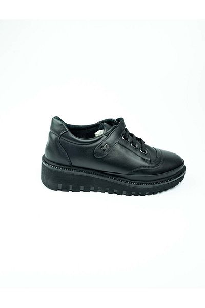 Voyager 9923 PANTOF DE CONFORT DIN PIELE GENUINA DE DAME NEGRA