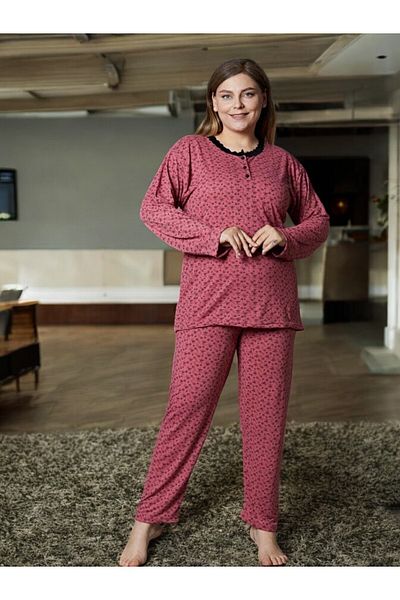 Sude Women's Bamboo, Battal Pajama Set