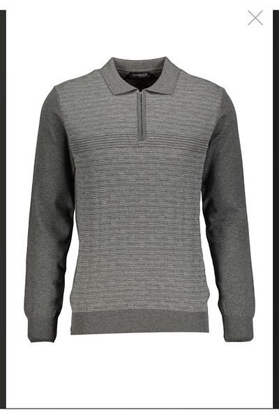 Diandor Men's Classic Polo Zippered Collar Knitwear Sweater