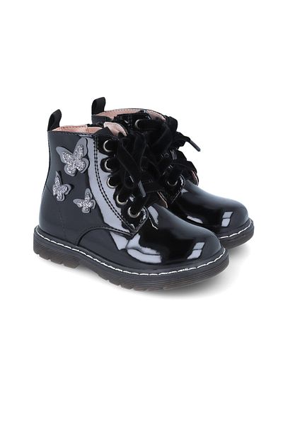 Garvalin Girls' ankle boots with butterflies, Garvalin, black