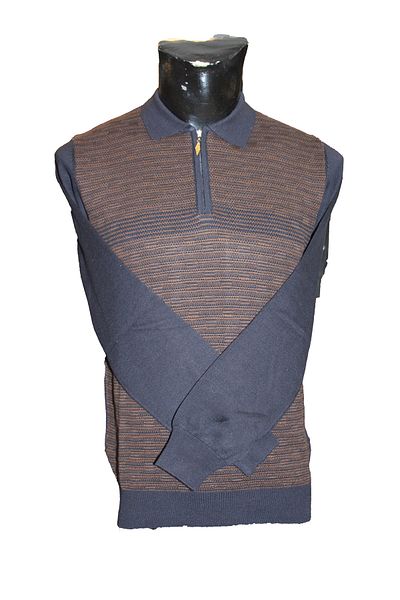 Diandor Men's Classic Polo Zippered Collar Knitwear Sweater