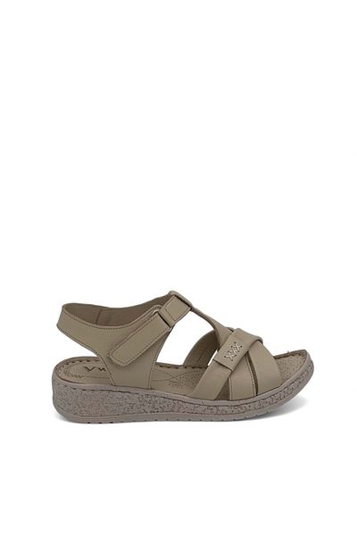 Voyager 9216 Women's Leather Sandals Beige Nata
