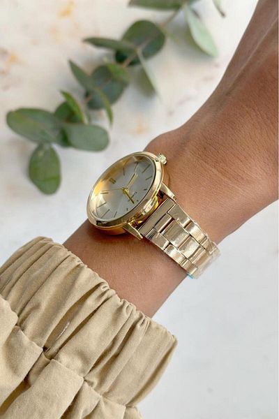 OQQO Tirol Gold Dial Women's Wristwatch