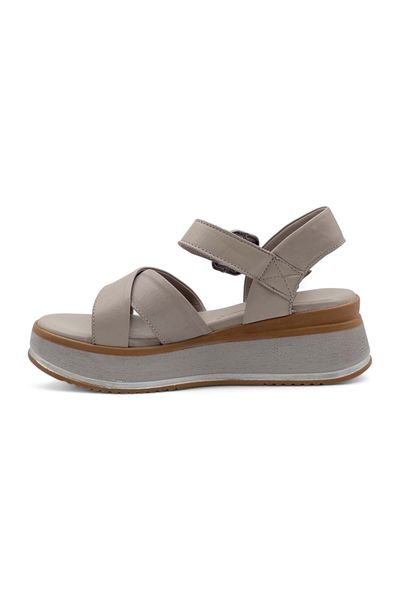 Voyager 9714 Women's Leather Sandals - Stone Detail