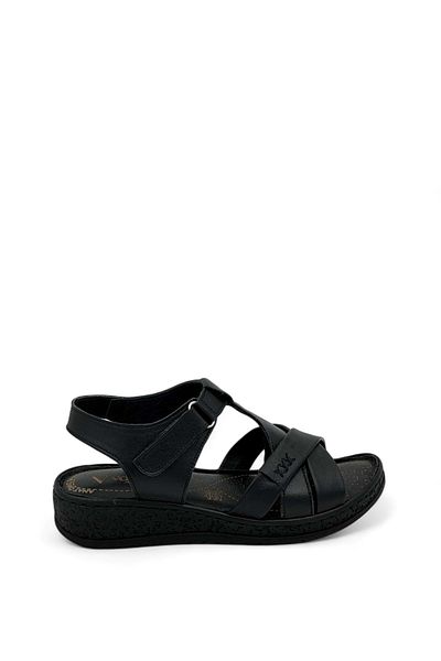 Voyager 9216 Women's Leather Sandals Black Nata