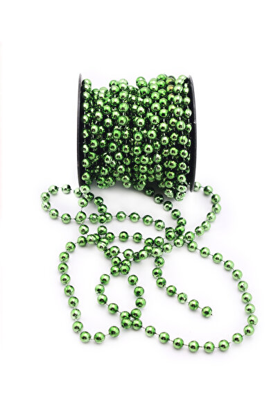 Lora Wedding 9 Meters Long Green Colored 6mm Christmas Tree Bead Garland