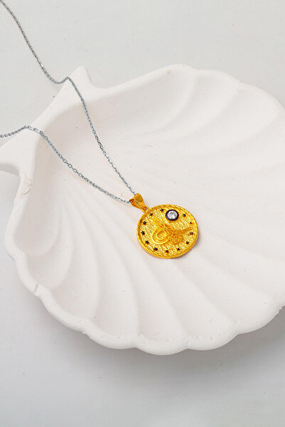 Bilezikci Orta Boy Tuğralı 22 Ayar Kolye Ucu