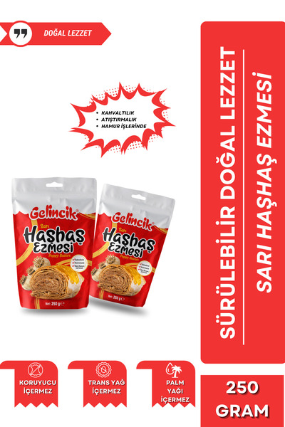 Gelincik Hamur Işlerinde Kahvaltılık Sürülebilir Doğal Katkısız 250gr Özel Üretim Haşhaş Ezmesi