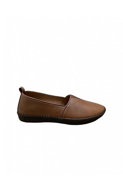 Voyager 7233-1 Tan Nata Leather Women's Casual Shoes
