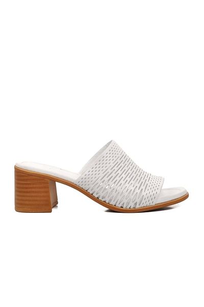 Voyager 9723 Women's Leather Slippers White Nata
