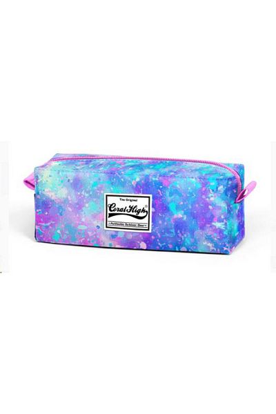 Coral High Τσάντα μολυβιού Deep Blue Light Pink Unicorn 22379