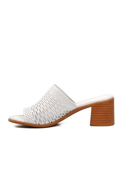 Voyager 9723 Women's Leather Slippers White Nata