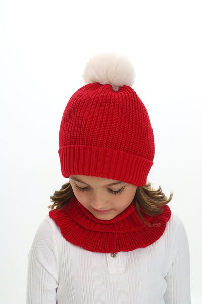 Sevimli Girl's Beret Neck Collar Set 4-10 Years