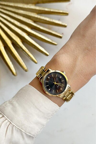 OQQO Siyah Kadran Gold Kadın Kol Saati