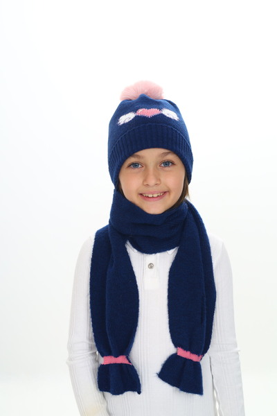 Sevimli Girl's Beret Scarf Set 4-10 Years