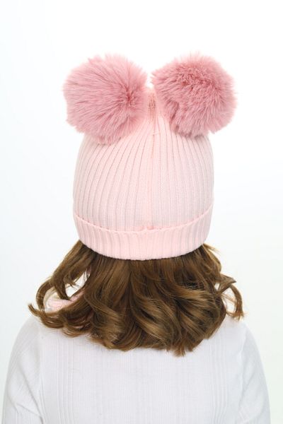 Sevimli Girl's Beret Neck Collar Suit with Double Pompom 4-10 Years Old