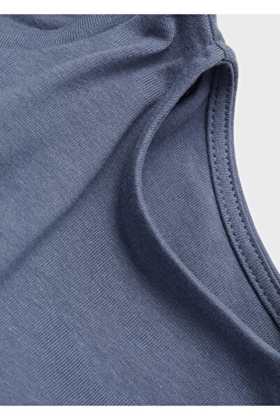 MANGO Kids Omzu açık pamuklu tişört