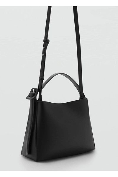 MANGO Woman Buckle detailed shopper bag