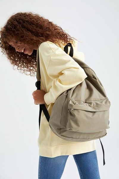 Bagorama Fast Unisex Fabric Daily Basic Backpack - Ανοιχτό πράσινο