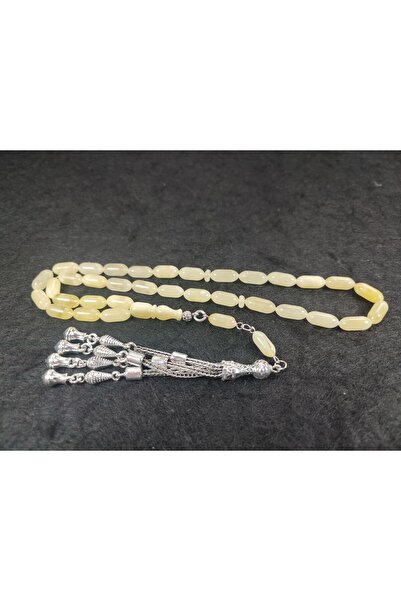 İskeçe Tesbih 925 Ayar Gümüş Püskül 15.50 Gr. 2 Yedek Habbeli Baltık Kraliçe ...