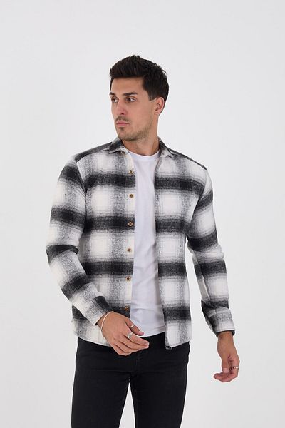 jack carisma ΞΥΛΙΝΟΠΟΙΗΤΗΣ CHECK SLIM FIT ΑΝΔΡΙΚΟ ΠΟΥΚΑΜΙΣΟ