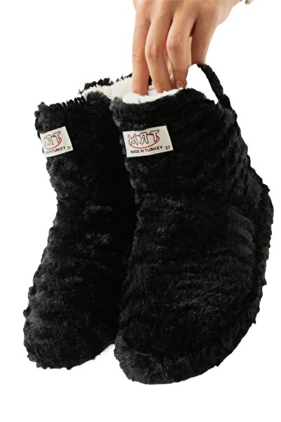 Liger Μαύρες γυναικείες παντόφλες - Αντιολισθητικές και χοντρές ελαφριές μπότες για το σπίτι