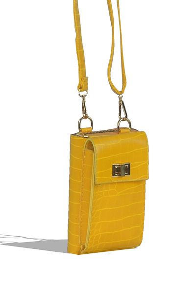 Bagorama Дамски портфейл и чанта за телефон от изкуствена кожа Ruby - жълт
