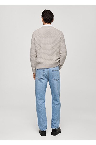 MANGO Man Çapraz örgülü kazak