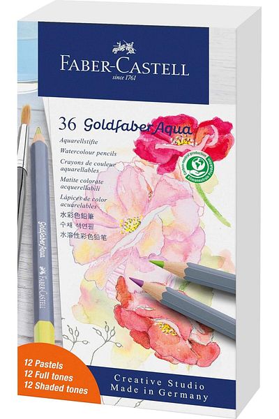 STOREMAX Ntwork 114639 - Aqua Goldfaber Watercolor Marker, 3.3mm Tip, 36 Pcs in Gift Box Art 1087243