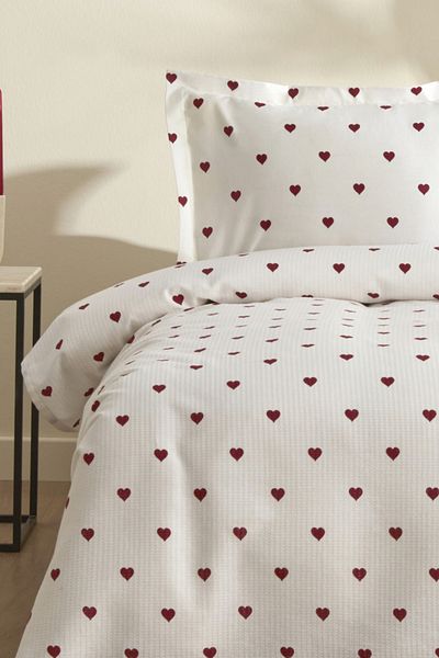 Karaca Home طقم Amour Pique فردي - أحمر