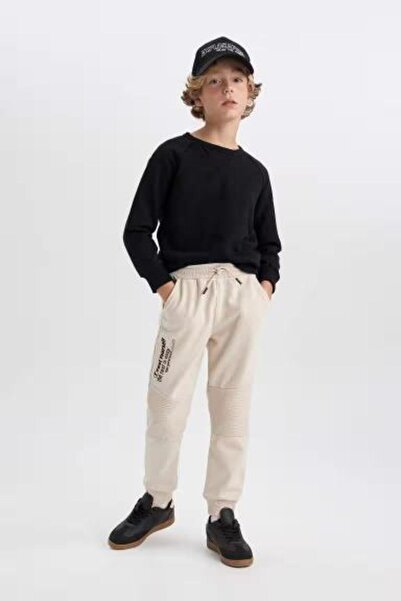 DeFacto Erkek Slim Fit Jogger Eşofman Altı Taş
