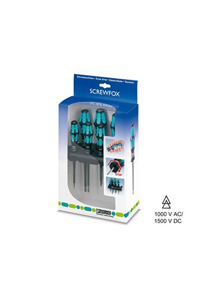 Phoenix Contact 1212539 Standlı Tornavida Seti 6 Parça VDE Yüksek Kalite Made İn Germany