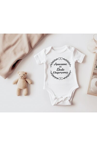 Lotus Baby بدلة أطفال بأكمام قصيرة، هل أنت جاهز لتكون جدًا مع تصميم مكتوب