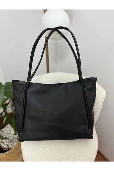 SELVİ Large Size Lined Soft Leather Hand Shoulder Bag