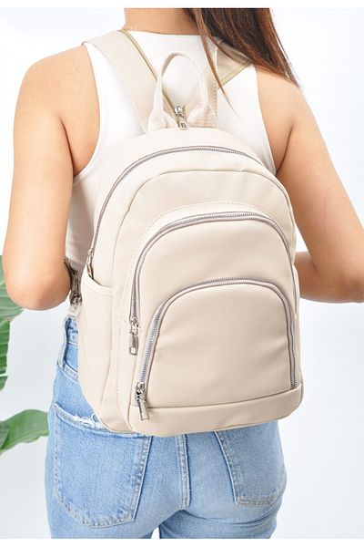 Uniquerrs Unisex Αδιάβροχο σατέν συνθετικό δέρμα σακίδιο καθημερινής χρήσης
