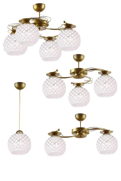 Uçar Modern Line Chandelier Set Salon Bedroom Kitchen Entry 2-Piece 3-Piece Single Chandelier