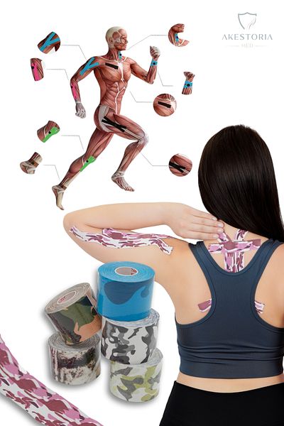 Akestoria Med Green Kinezyo Athlete Tape - 5m X 5cm, Kt-002