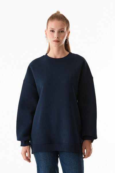 Fulla Moda Суитшърт с бродерия с двойно сърце