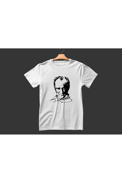 Lotus Baby تي شيرت بأكمام قصيرة مطبوع عليه أتاتورك للجنسين