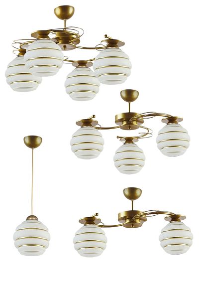 Uçar Modern İlay Chandelier Set - 2-Piece and 3-Piece Single Chandelier for Living Room, Bedroom, Kitchen
