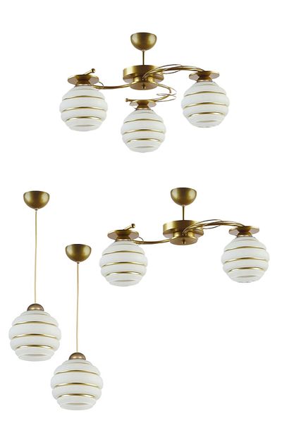 Uçar Modern Line Chandelier Set Salon Bedroom Kitchen Entry 2-Piece 3-Piece Single Chandelier