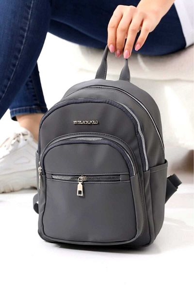 Uniquerrs Unisex Αδιάβροχο σατέν συνθετικό δέρμα σακίδιο καθημερινής χρήσης