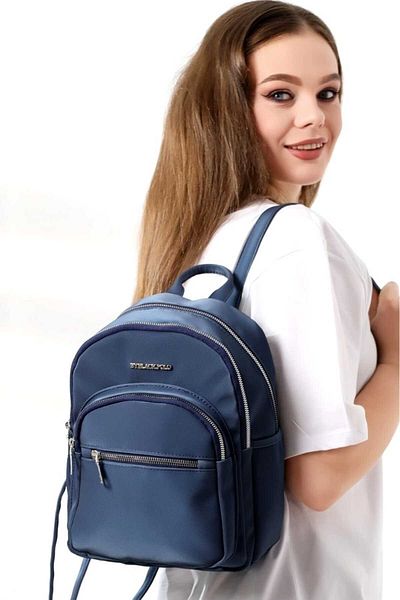 Uniquerrs Unisex Αδιάβροχο σατέν συνθετικό δέρμα σακίδιο καθημερινής χρήσης