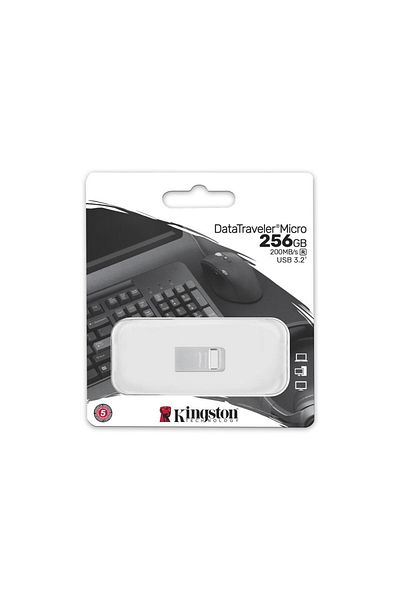 sofianta Kington Dtmc3G2-256Gb Datatraveler Micro 200Mb-S Metal USB 3.2 Gen 1 Flash Memory